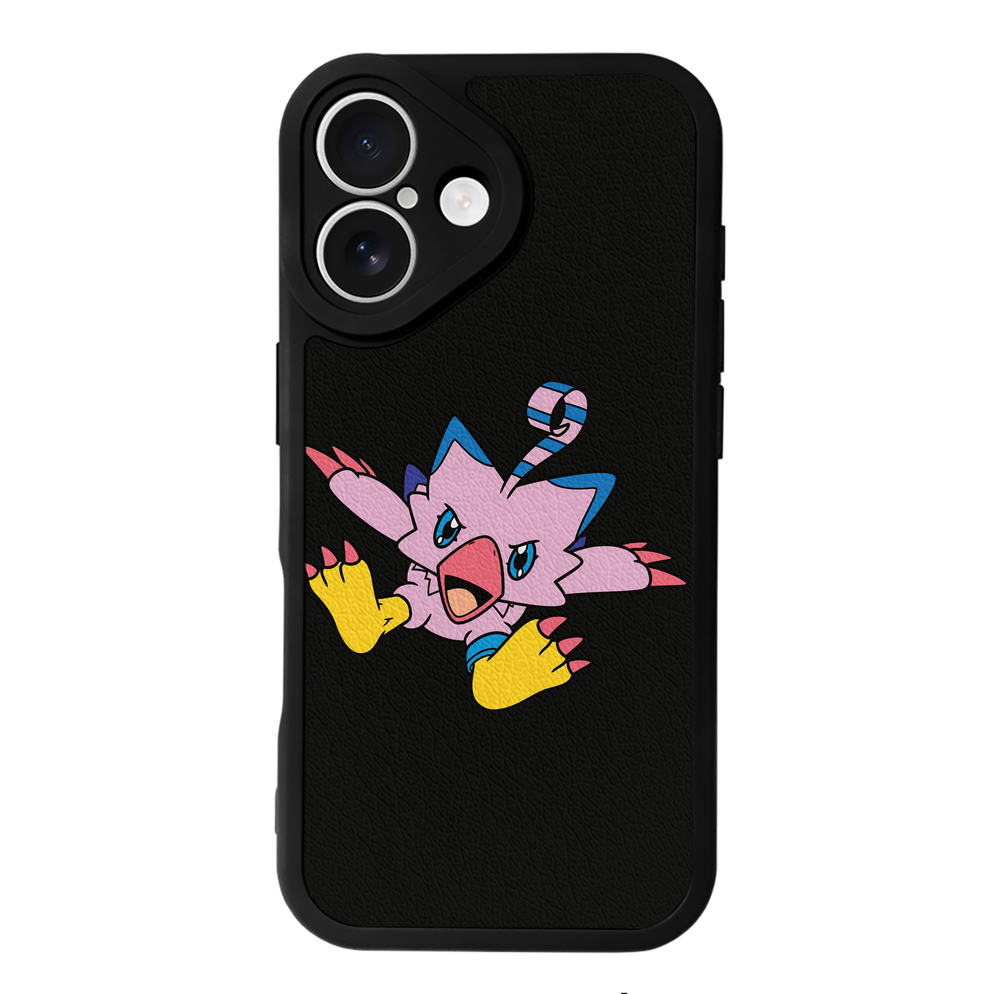 （画像用） Digimon デジタルモンスター/デジモン 【iPhone 16シリーズ対応】シリコンスマホケース（レザー調） 材質：シリコン